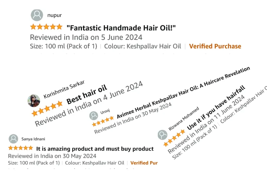 Avimee Herbal Keshpallav hair oil reviews